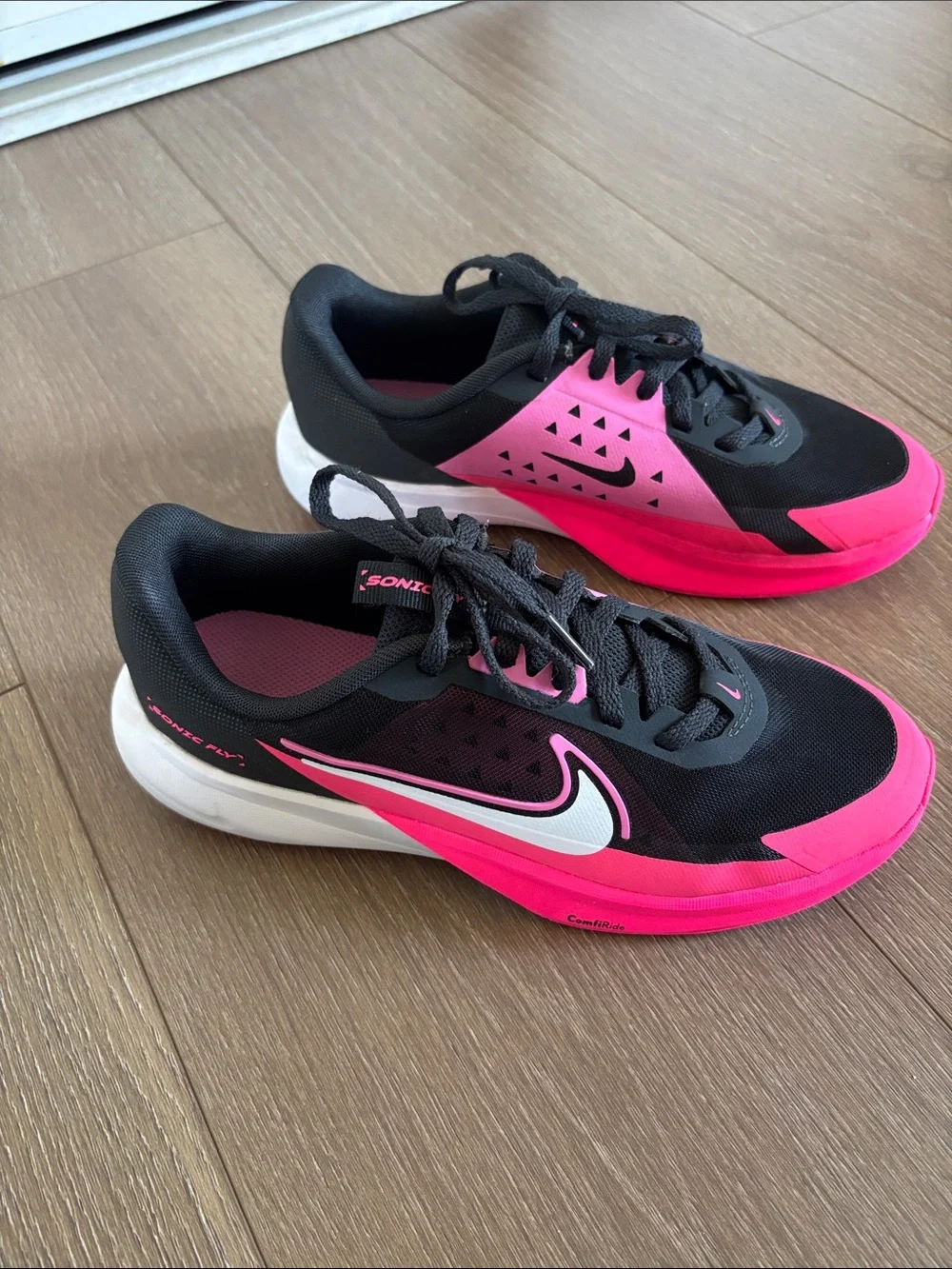 Nike Kids Black & Hot Pink Athletic Sneakers